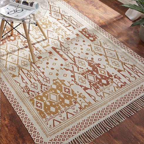 Crimson Rust Dhurrie